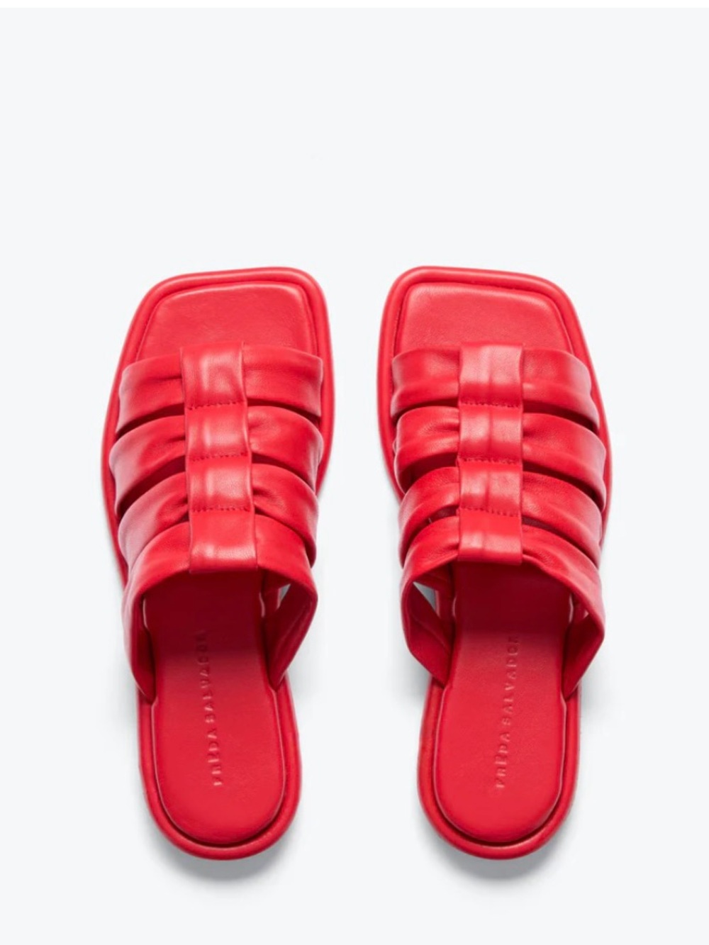 FRĒDA Salvador Selena Cloud Mule Sandal in Crimson Red Size 7.5